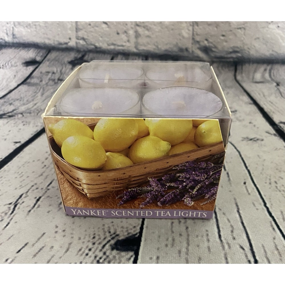 New Open Box Yankee Candle  Lemon & Lavender Tea Light Candles 12 Pack